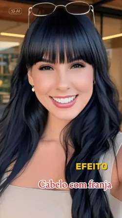 cabelo com franja 