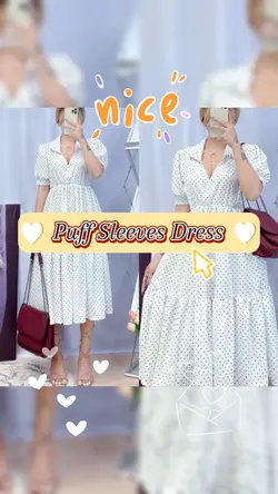 Puff Sleeves Midi