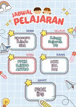 jadwal pelajaran