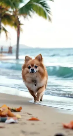 ①📸→波打ち際🌴cute💕