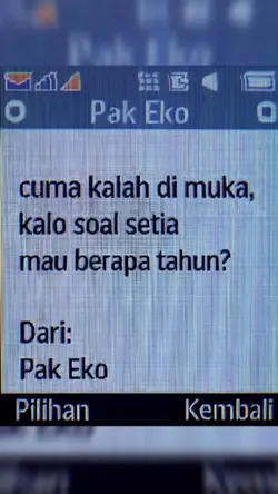 cuma kalah di muka