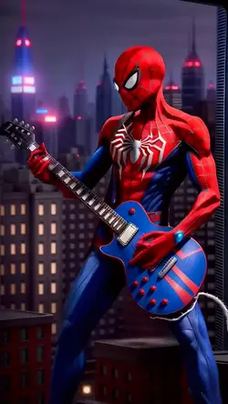 Spiderman wt guitar 