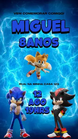 CONVITE SONIC