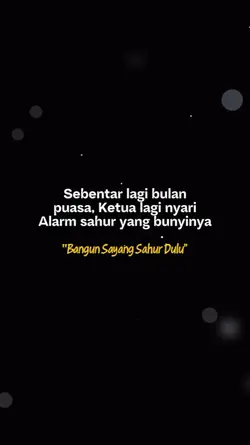 SAHUR SAYANG