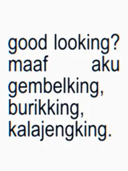 maaf aku gembelking