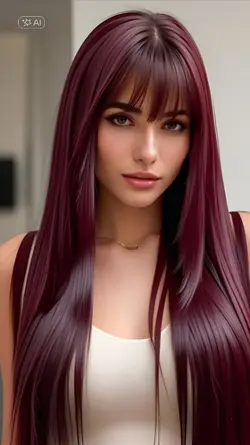 burgandy hair ai