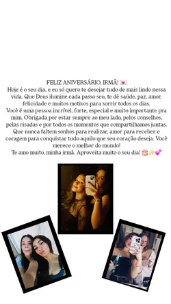 Parabéns irmã