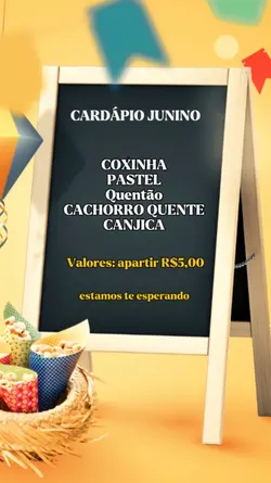 cardápio junino 