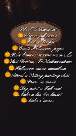 Solo Fall Bucketlist