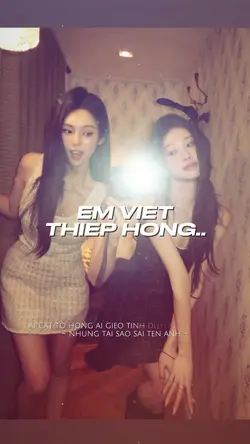 Em viết thiệp hồng