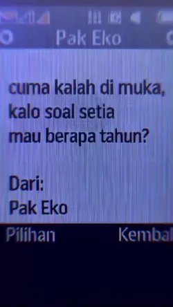cuma kalah di muka