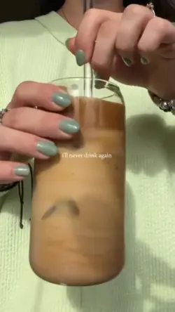 drinking coffee