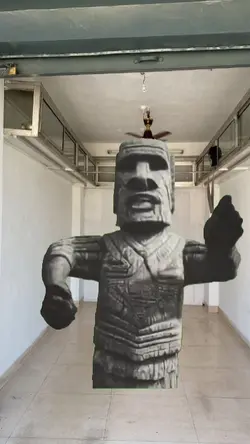 stone man dancing