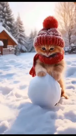 Cat enjoying xmas