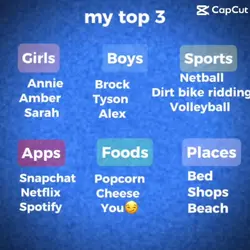 My top 3