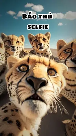 Báo Thủ chụp selfie