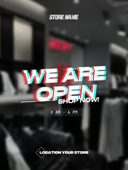 WE ARE OPEN
