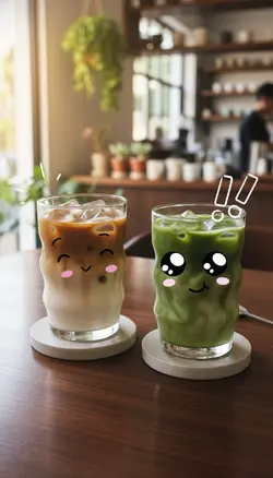 Coffee and matcha
