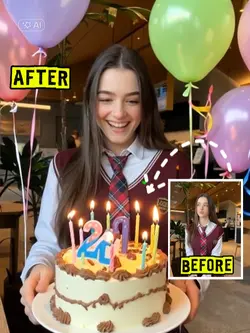 birthday cake ,AI