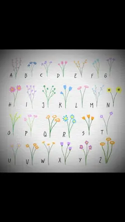 alphabet bunga