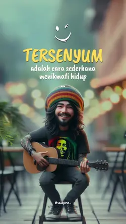 tersenyum