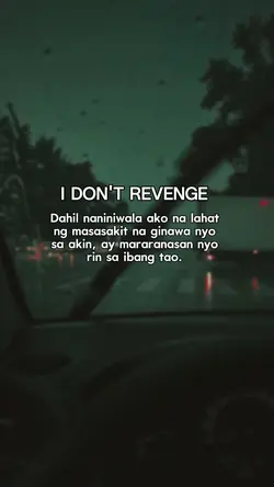 I don't revenge 