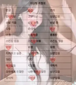 나에 이상형표