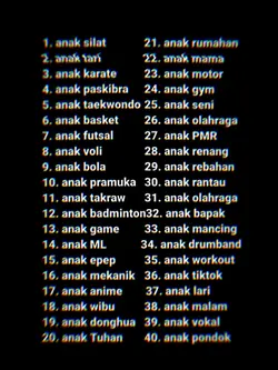 anak silat anak tari