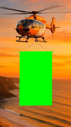 helicopter banner