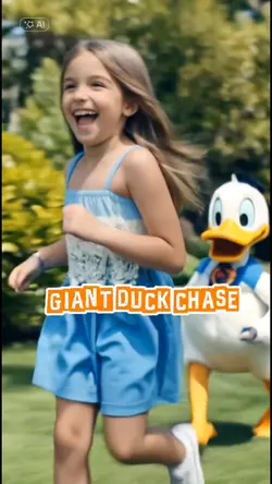 Giant duck chase