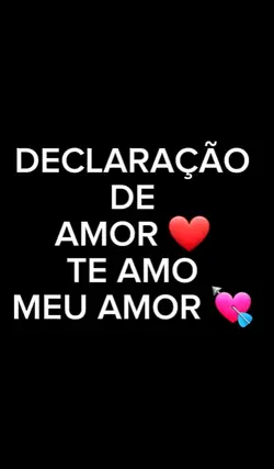 DECLARAÇÃO DE AMOR 