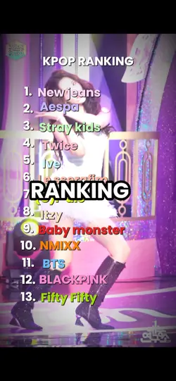 Kpop ranking 
ᯓ ᡣ𐭩