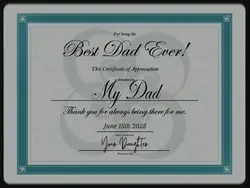 Best Dad Certificate