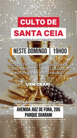 CULTO SANTA CEIA!