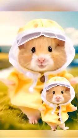 Triple happy hamster
