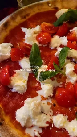 eating pizza