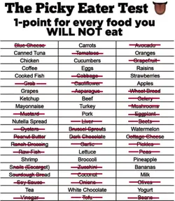 picky eater test..