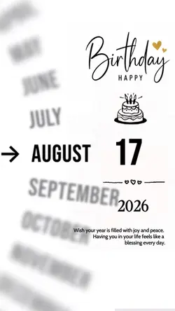 BIRTHDAY 17 AUGUST