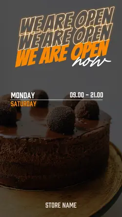 We are open now