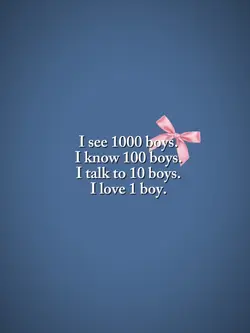I love 1 boy