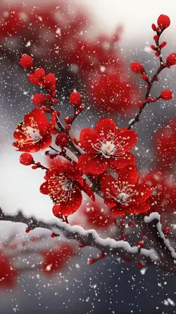 Flowers in the snow