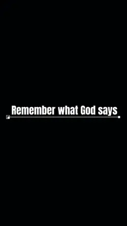 remember God's word