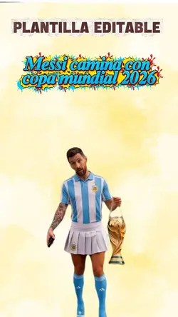 Messi camina cn copa