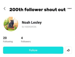 200th follower