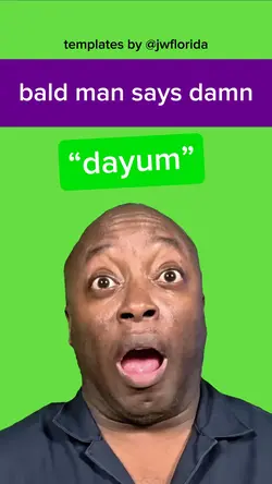 bald man says damn