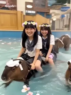 aiカピバラが温泉に連れてってくれた