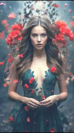 girl and flower