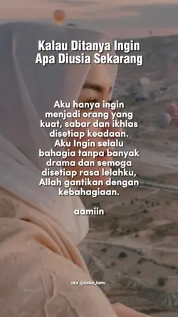 kalau ditanya ingin 
