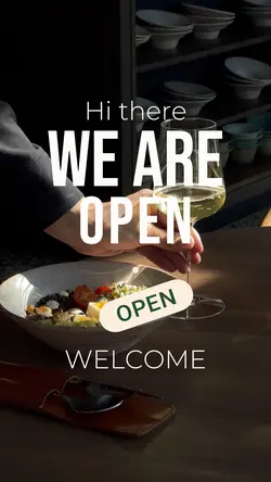 We are open