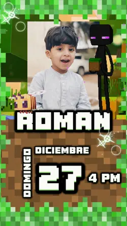 Invitacion Minecraft